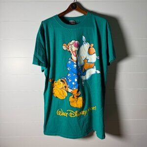 Walt Disney World Nightshirt Long T-Shirt Tigger Teal Vintage